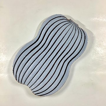 錦銀彩べっ甲釉 瓢形焼皿　20㎝の画像