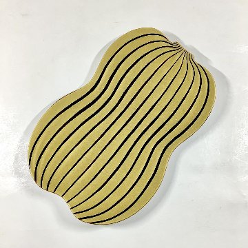 錦金彩べっ甲釉 瓢形焼皿　20㎝の画像