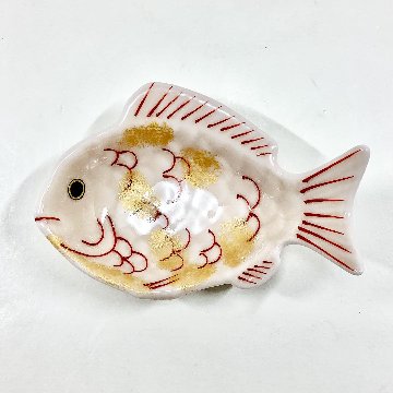 錦薄桜金叩鯛形小付　9.5㎝の画像