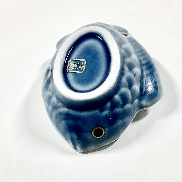 錦青鈍釉鯛形小付　　9.5㎝の画像