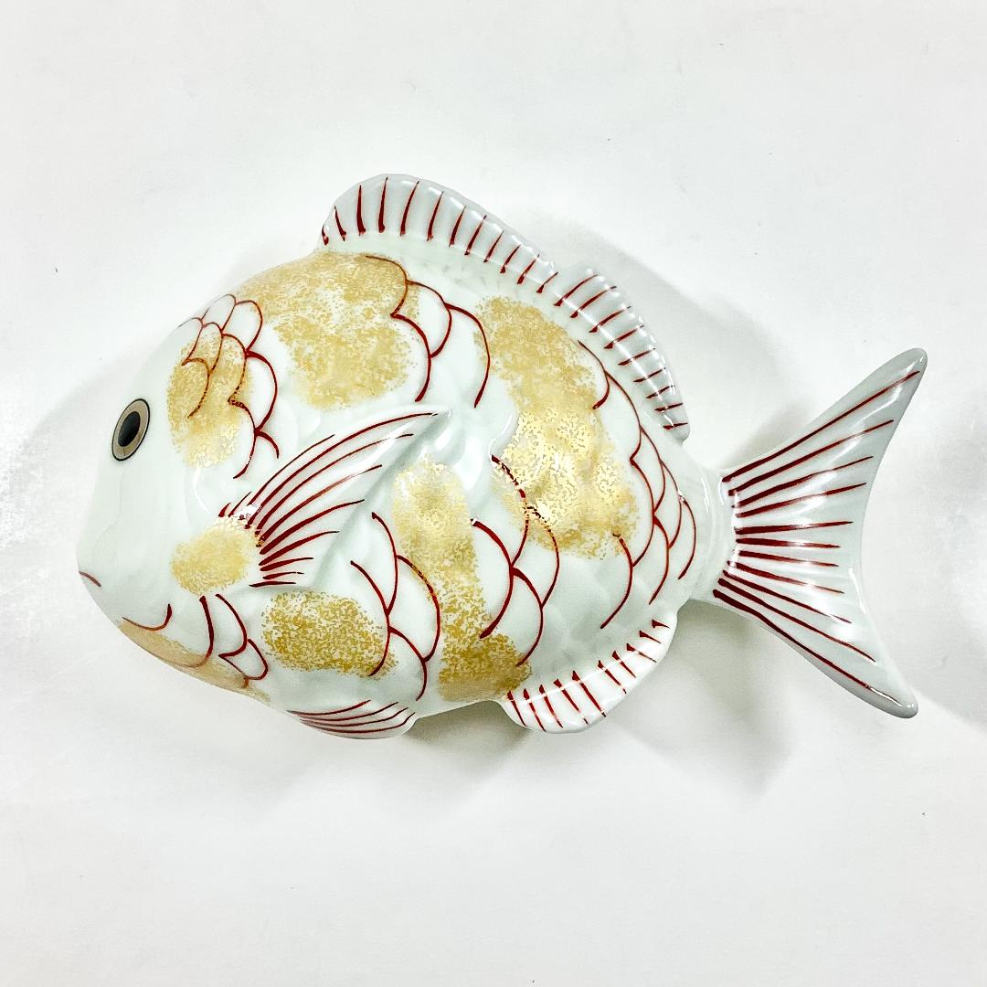 錦金叩鯛形蓋物　　　17㎝の画像