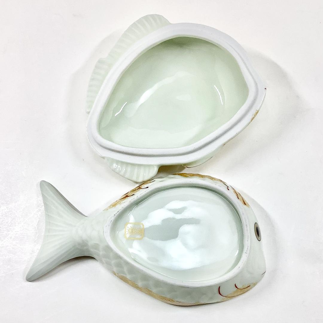 錦金叩鯛形蓋物　　　17㎝の画像