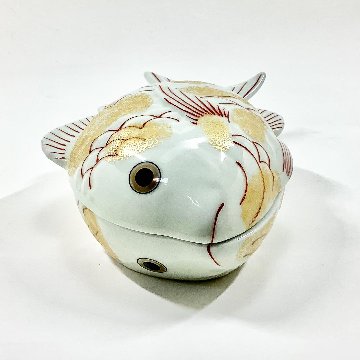 錦金叩鯛形蓋物　　　17㎝の画像