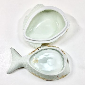 錦金叩鯛形蓋物　　　17㎝の画像