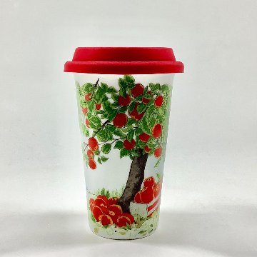 Traveling Tumbler/りんご　300ml(コンビニコーヒーMサイズ)の画像