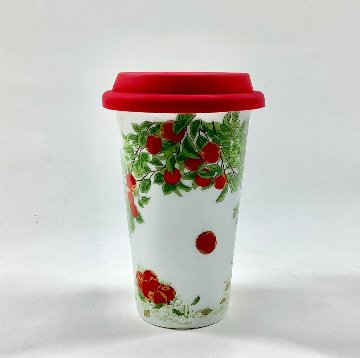 Traveling Tumbler/りんご　300ml(コンビニコーヒーMサイズ)の画像