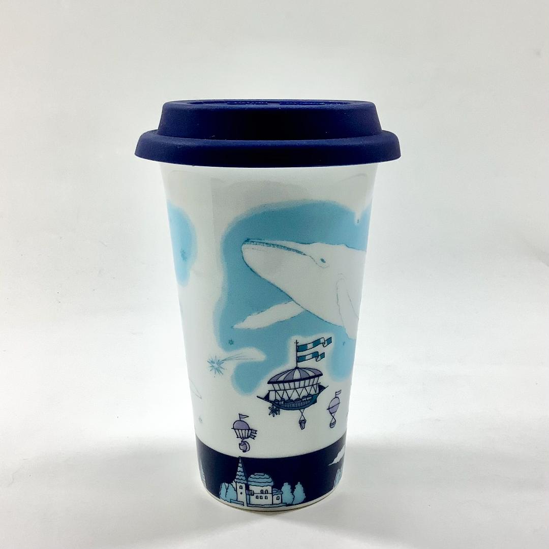 Traveling Tumbler／地球儀とくじら　300ml（コンビニコーヒーMサイズ対応）の画像
