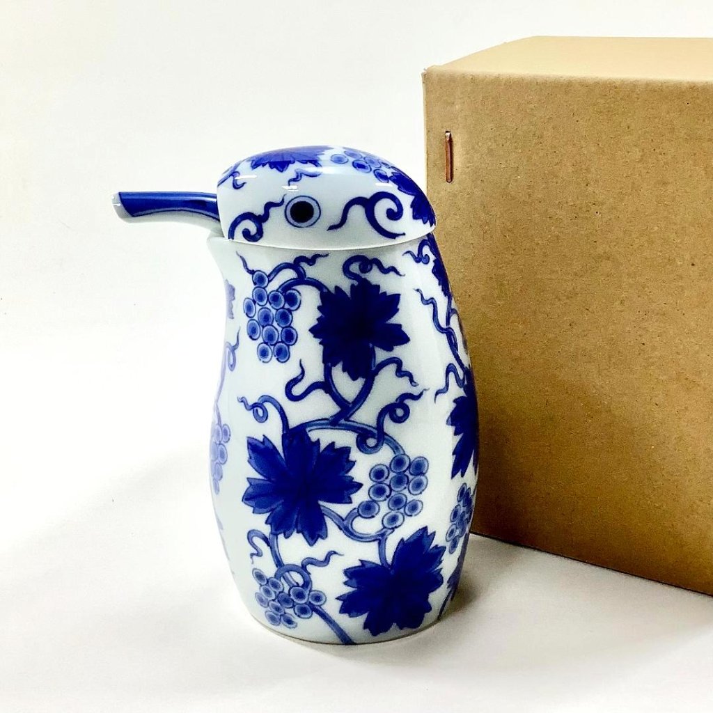 染付唐草川蝉大汁次/箱入の画像