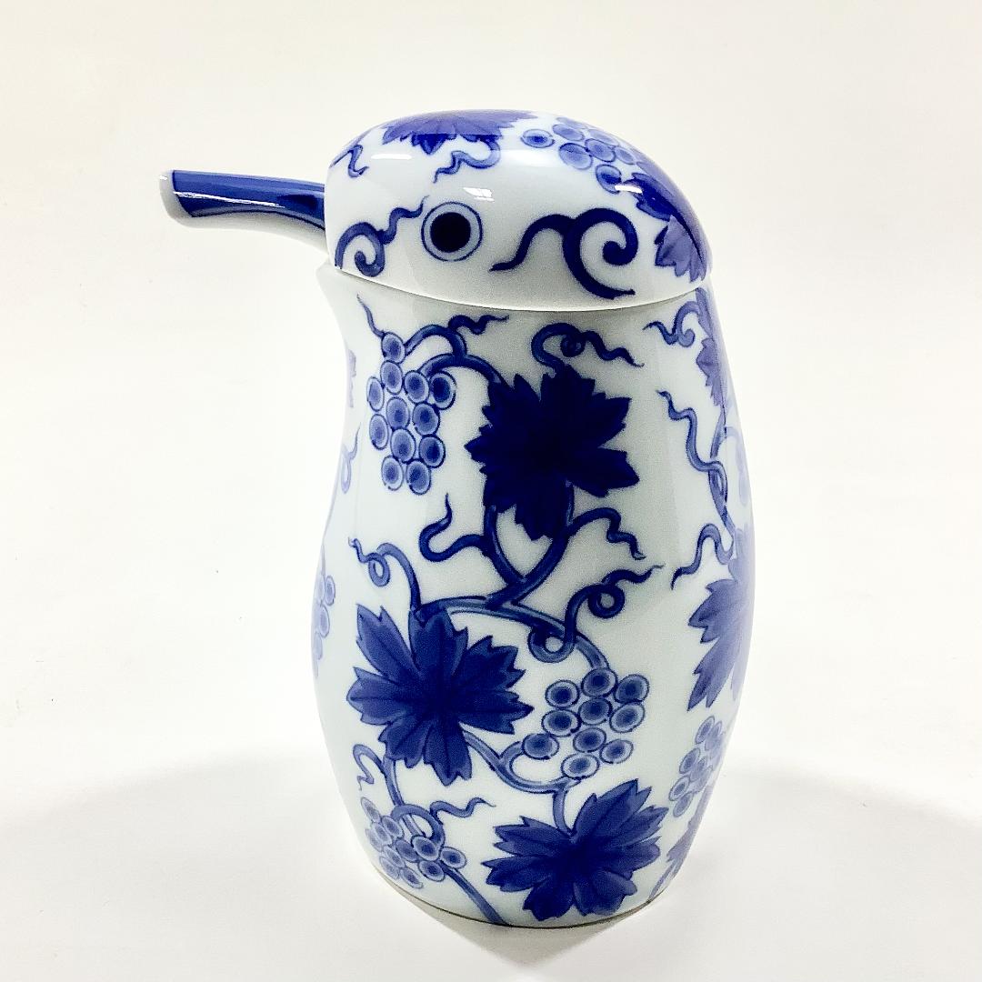 染付唐草川蝉大汁次/箱入の画像
