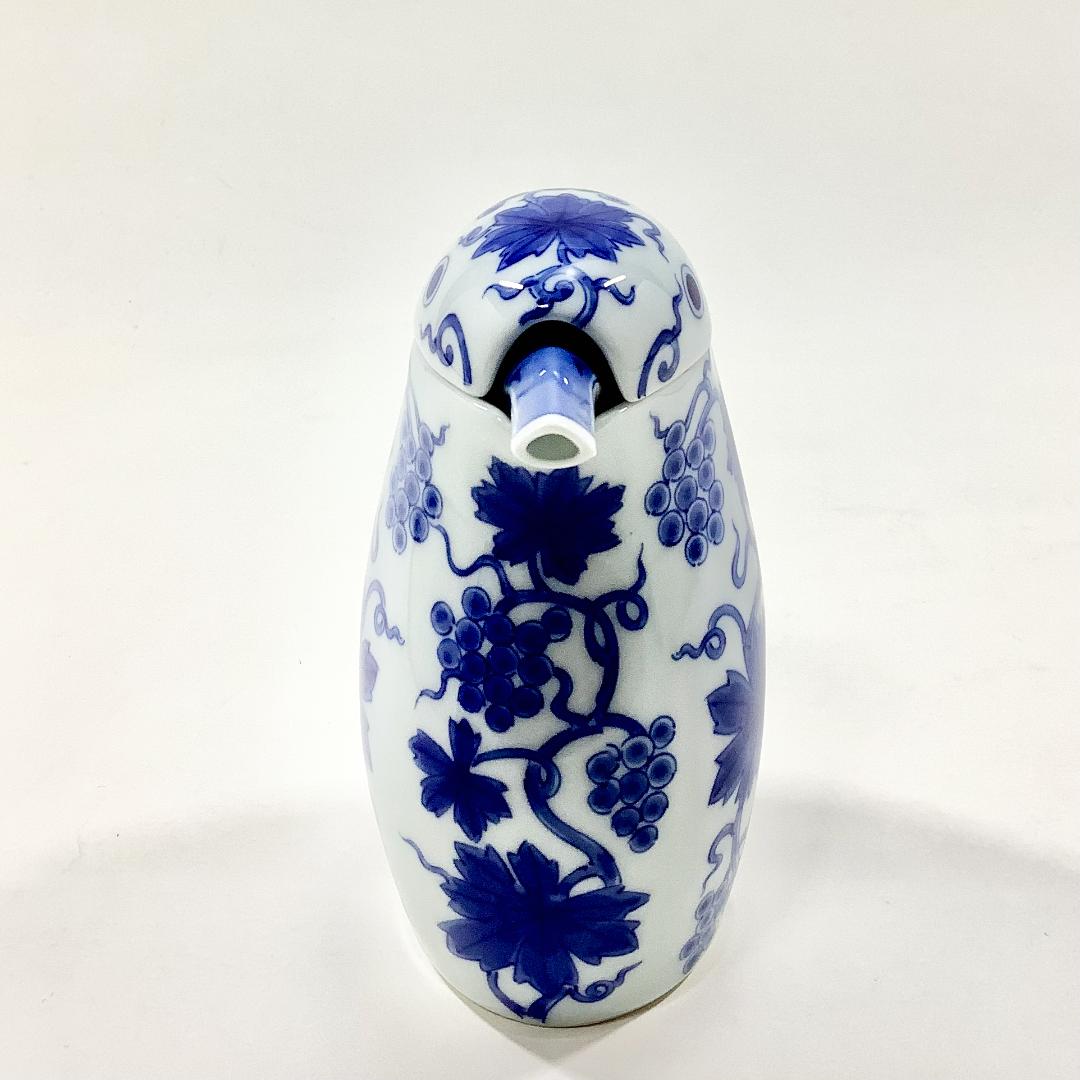 染付唐草川蝉大汁次/箱入の画像