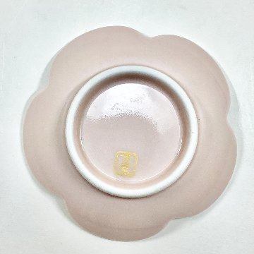 錦薄桜銀彩祥瑞捻梅形小皿　9㎝の画像