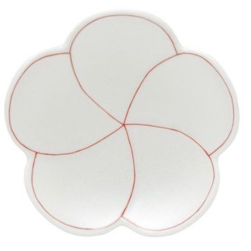 捻り梅　紅＆白＆金　箸置き　3個セットの画像