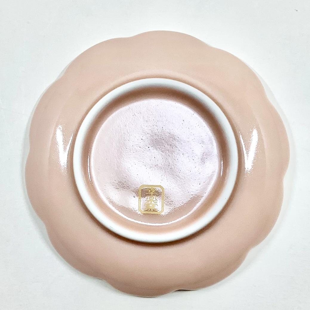 錦曙釉銀きらめき八重梅小皿　9㎝の画像