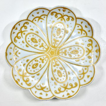 錦金きらめき八重梅五々焼皿　16.5㎝の画像