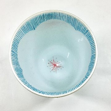 錦小花青糸十草湯呑　　 180ccの画像