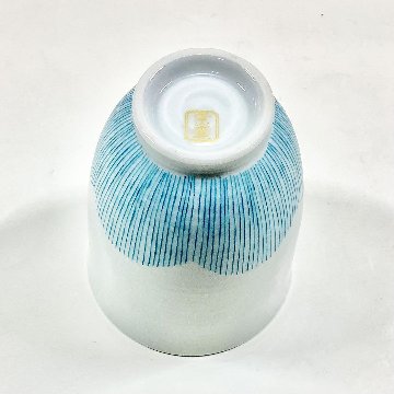 錦小花青糸十草湯呑　　 180ccの画像