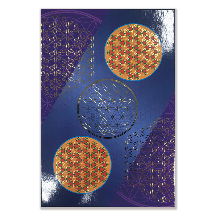 クスリエ　アコーディオンノート/パープル（御朱印帳）の画像