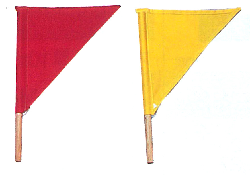 剣道用監督旗（赤）・タイマー旗（黄）画像