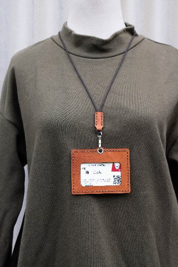 受注生産　手縫い牛本革IDカードケース「ポピー・ヨコ型」」糸1本付き画像