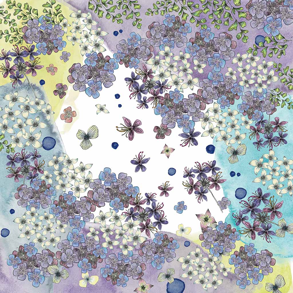 シルクスカーフ*紫陽花画像