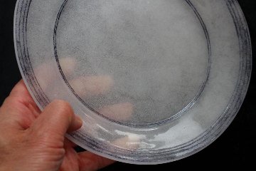オオタ硝子研究室　navyblueライン　7寸深皿画像