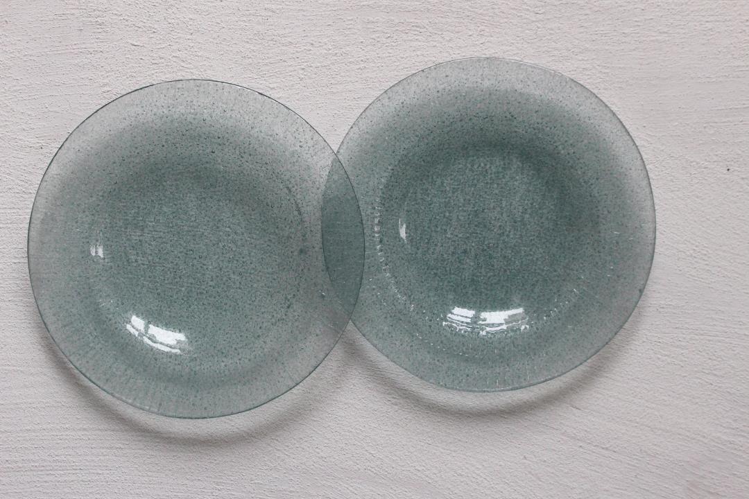 オオタ硝子研究室　リム小皿（ブルーグリーン）画像