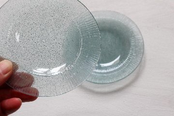 オオタ硝子研究室　リム小皿（ブルーグリーン）画像