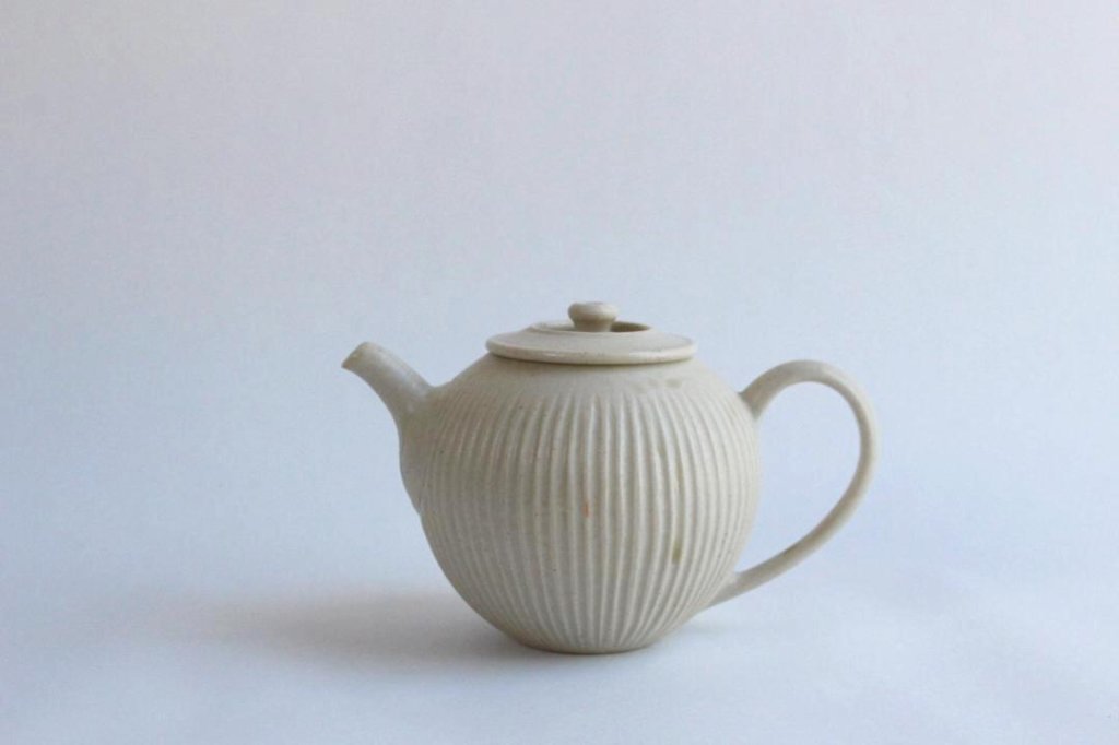 石川裕信 急須 湯呑み茶碗 小皿 セット うつわ 作家 器 粉引 陶器