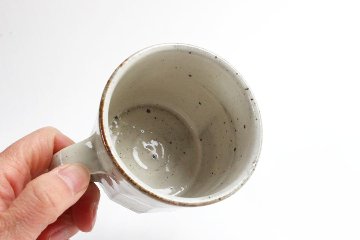角掛政志　粉引面取マグカップの画像