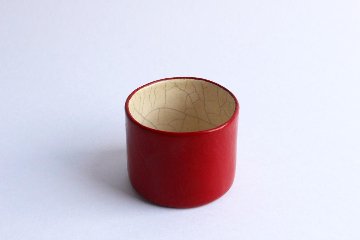 川原幸子　陶胎漆器　筒形カップ画像