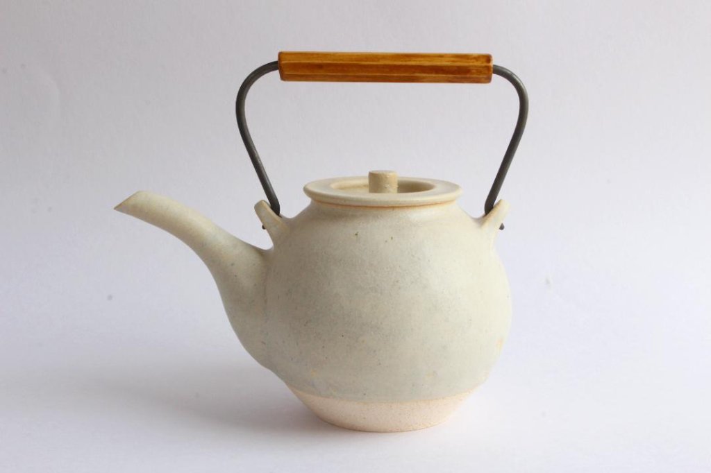 角掛政志　耐火土瓶　白（大）の画像