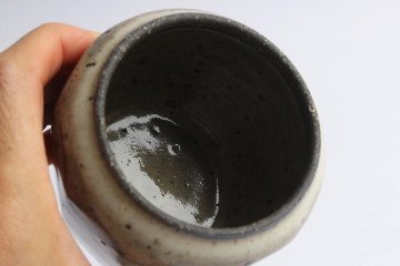 角掛政志　長石釉　蓋物（大）の画像