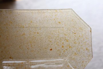 オオタ硝子研究室　「quiet」八角長皿　イエローの画像