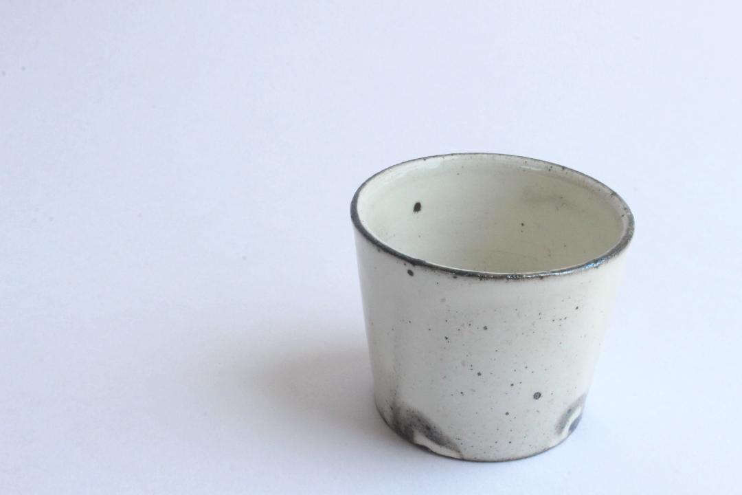 角掛政志　粉引　猪口の画像