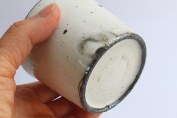 角掛政志　粉引　猪口の画像