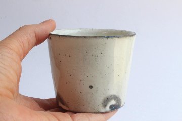 角掛政志　粉引　猪口の画像