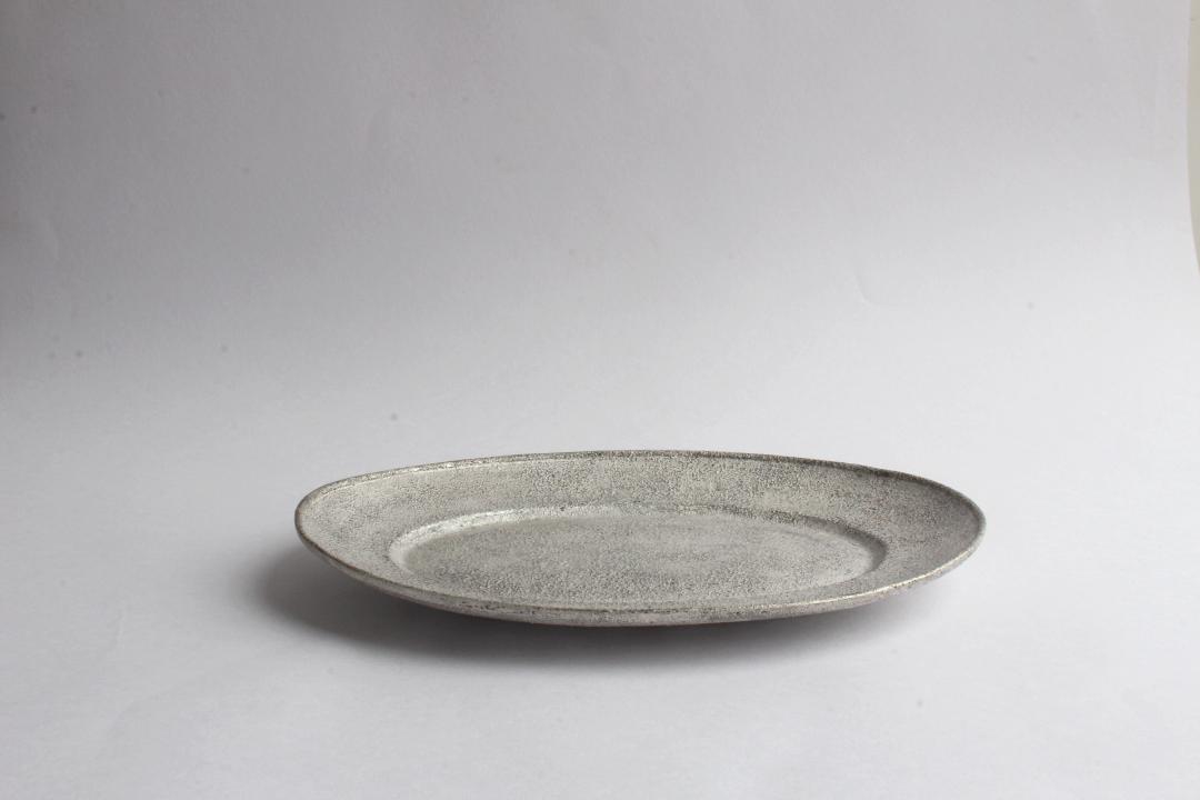 Kalonji　銀彩オーバルリム大皿の画像