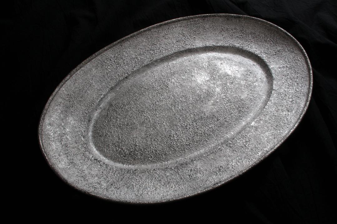 Kalonji　銀彩オーバルリム大皿の画像