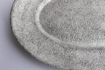 Kalonji　銀彩オーバルリム大皿の画像