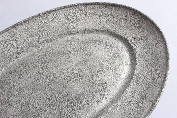 Kalonji　銀彩オーバルリム大皿の画像