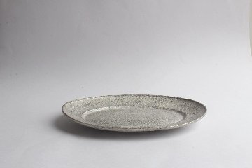Kalonji　銀彩オーバルリム大皿の画像