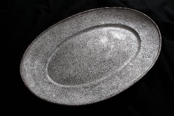 Kalonji　銀彩オーバルリム大皿の画像