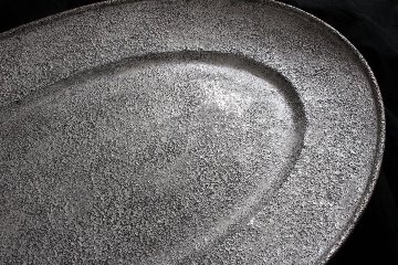 Kalonji　銀彩オーバルリム大皿の画像