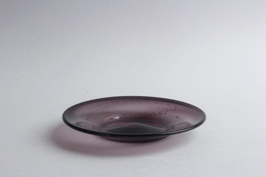 早崎志保　てんてん星のリム小皿　深紫の画像