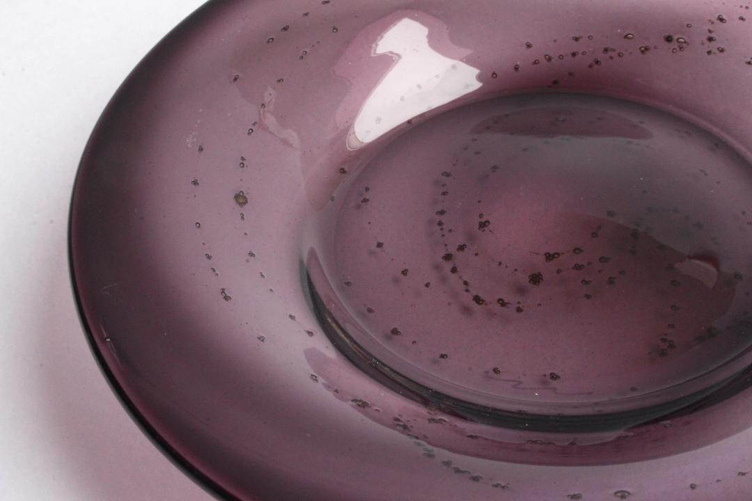 早崎志保　てんてん星のリム小皿　深紫の画像