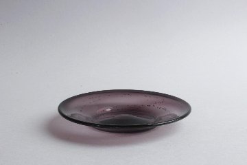 早崎志保　てんてん星のリム小皿　深紫の画像