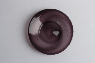 早崎志保　てんてん星のリム小皿　深紫の画像