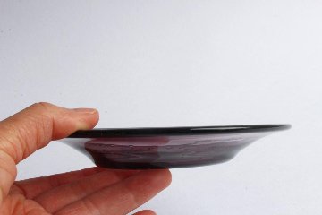 早崎志保　てんてん星のリム小皿　深紫の画像