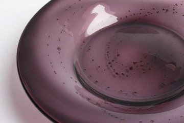 早崎志保　てんてん星のリム小皿　深紫の画像