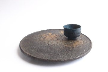 荒川蓮太郎　盆皿7寸の画像